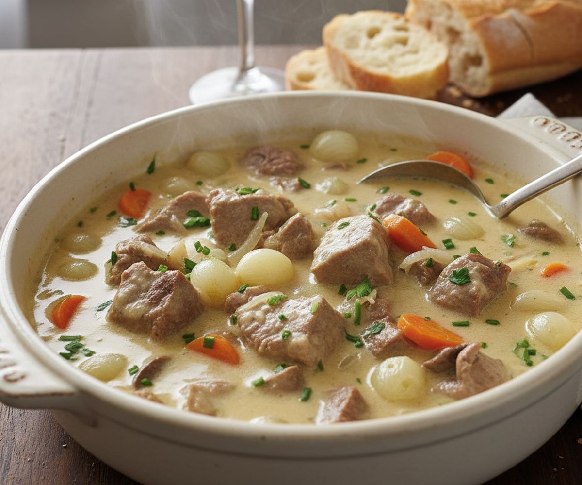 Recette blanquette de veau traditionnelle au vin blanc